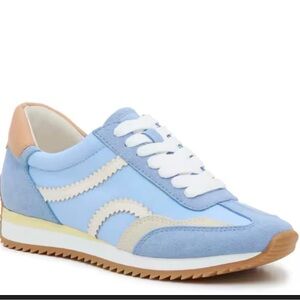 Dolce Vita Cream and Blue Easton Sneakers Brand New!